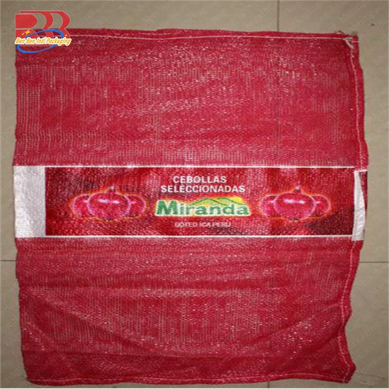 Thickened Woven PP Leno Firewood Mesh Bag Potato and Onion Special Packaging Bag with Drawstring