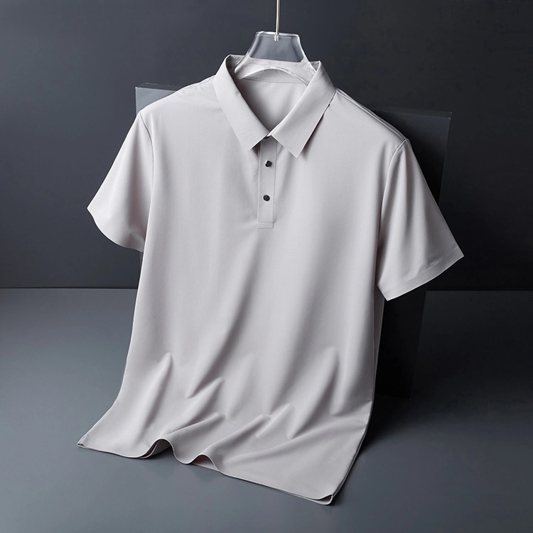 Mayorista de medida de alta calidad de los hombres Slim Fit camiseta de algodón de los Hombres camiseta Polo Skin-Friendly Neutral