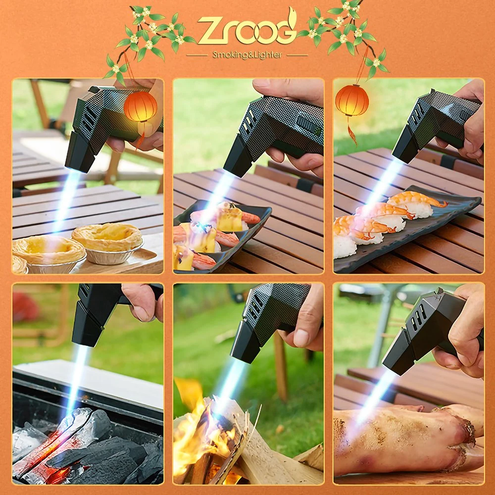 Kitchen Torch Lighters BBQ Flamethrower Metal Welding Torch Lighter Wholesale/Suppliers Custom Logo