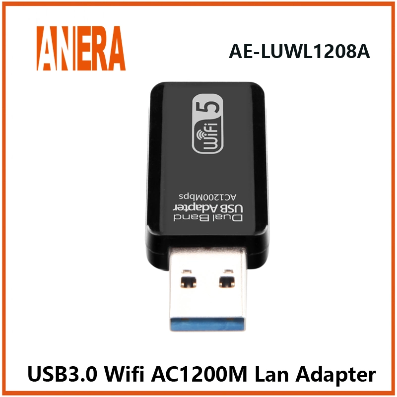 Anera High Speed Mini Wireless Network Card Dongle USB3.0 Dual-Band AC1200Mbps WiFi Adapter LAN Card