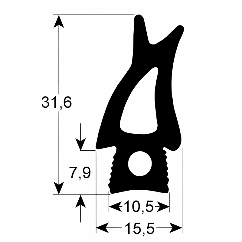 Extruded Solid Rubber Silicone Door Gasket for Rational Oven Cooking Systems