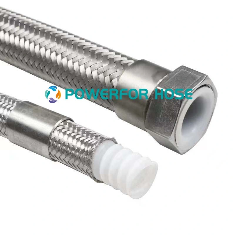 Tubo corrugado de PTFE puro SS304/316 trenzar la manguera hidráulica R14