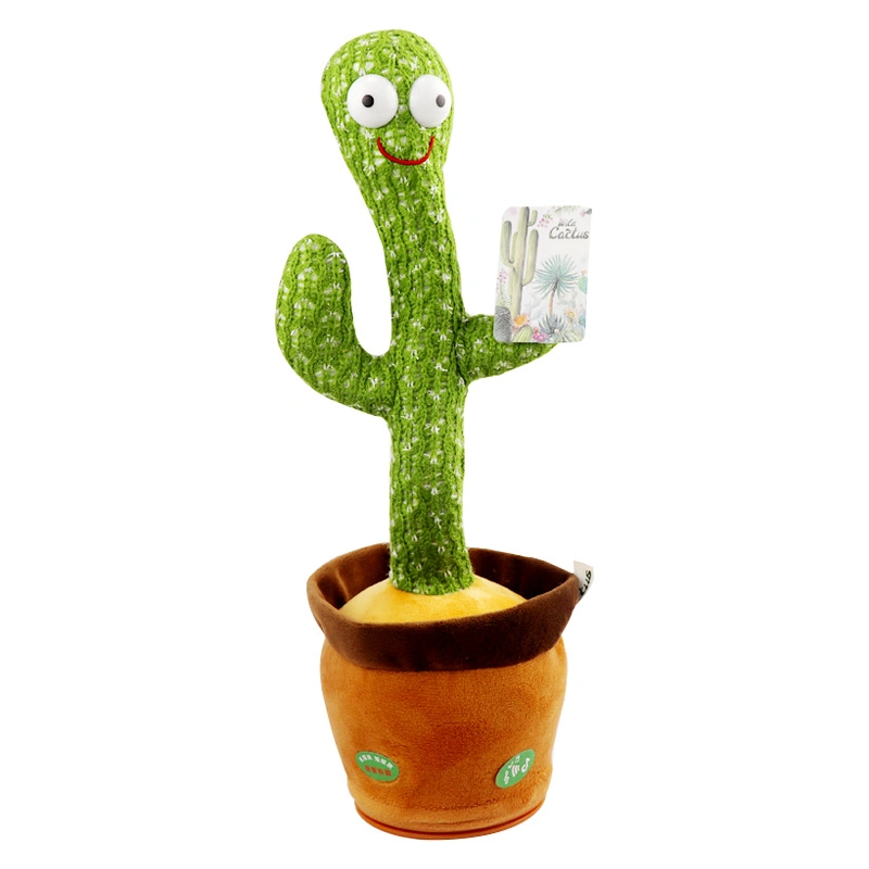 Dancing Cactus Repeats, Adjustable Volume Talking Cactus Toy