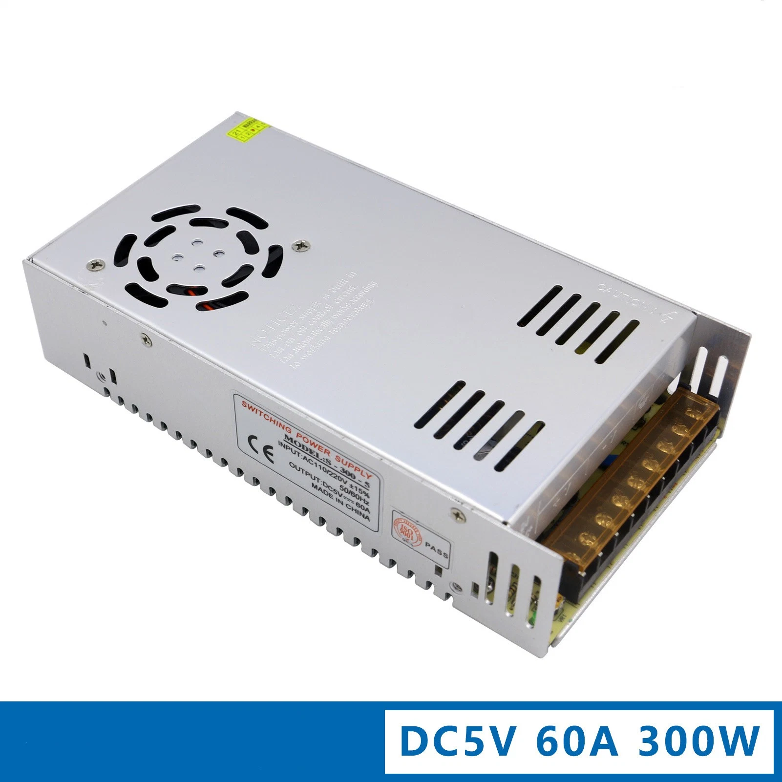 SMPS 300W AC 220V para 5V DC 60uma fonte de alimentação Comutação Industrial