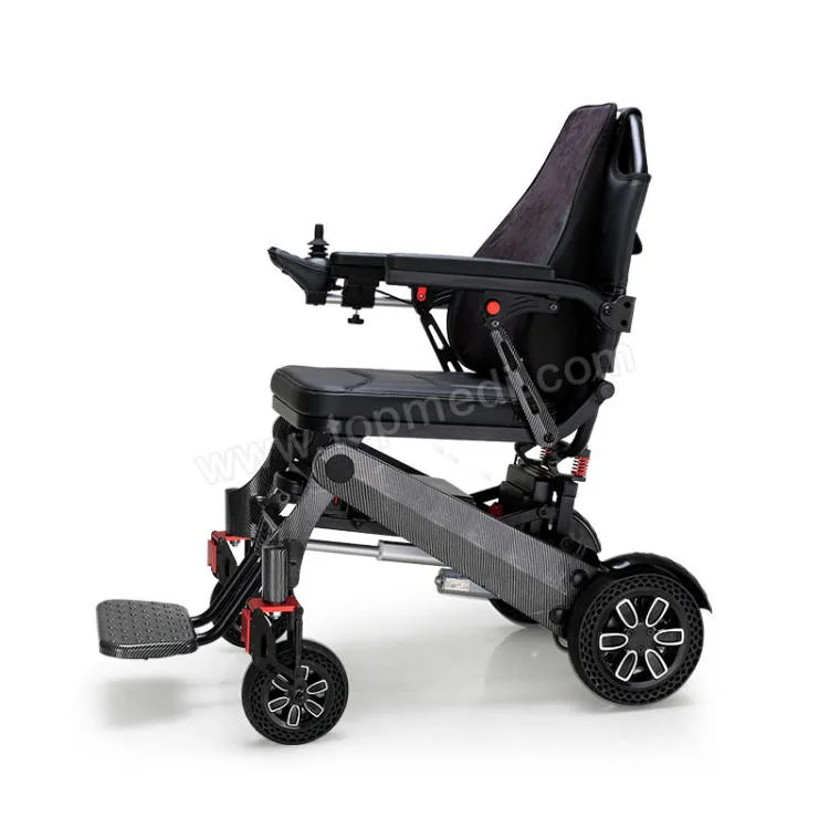 Magnalium Chair Frame Electric Wheelchair with Double Brushless Motor and Lithium Battery