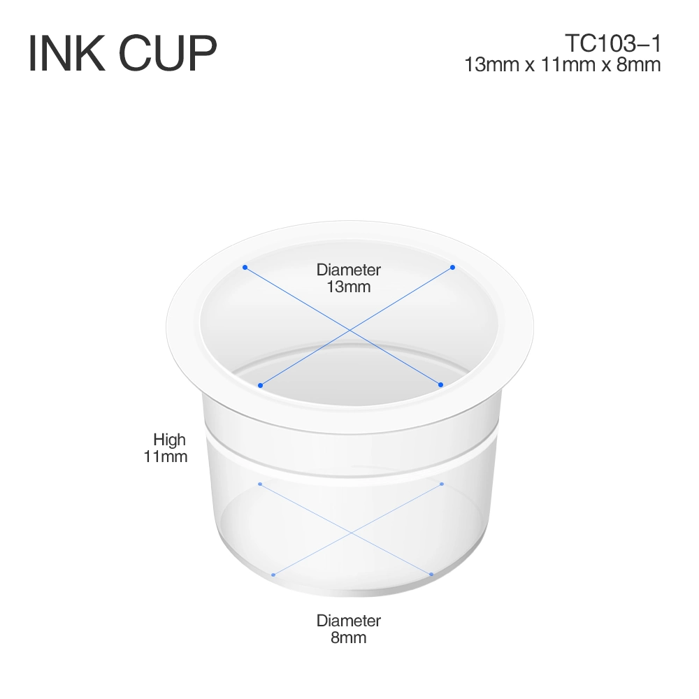 3 Size Disposable Stainless Tattoo Ink Cups