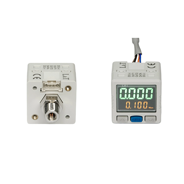 -100.0 ~ 1000.0kpa Gas Fluid Pressure Sensor Switch, 4-Digit Display, G1/8 M5 Interface Gassy Pressure Transducers