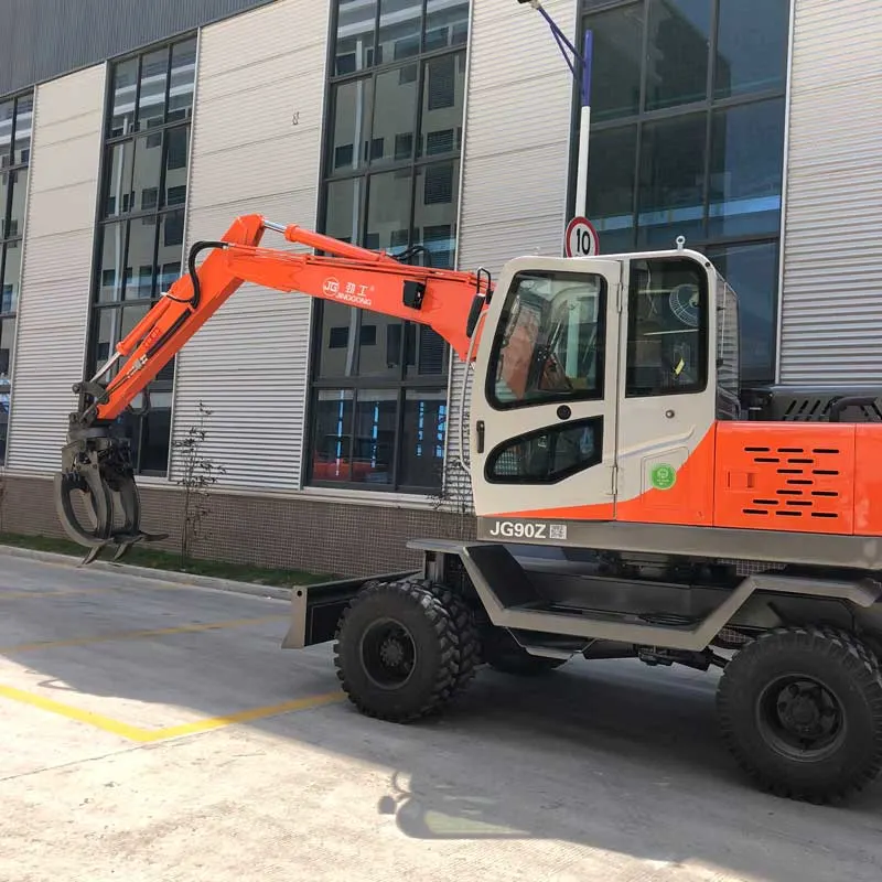 Jg-90z madera Grappler Excavadora de ruedas cargadora de caña de azúcar de la máquina excavadora