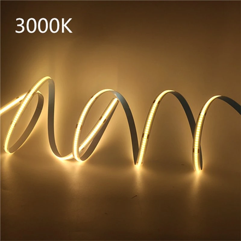 5m/Roll High Density DOT Free LED COB LED Lights Strip 480 LED/M 10W/M 10mm Width 2oz Dual Side PCB Ra>90 100lm/W 2700K-6500K