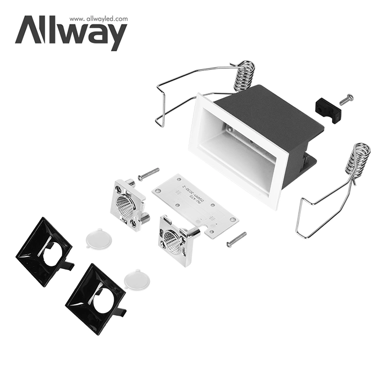 Allway Économie d'énergie Anti-éblouissement Sans stroboscope Facile à installer Intérieur 2W 4W 10W 20W 30W Lumière linéaire à grille LED