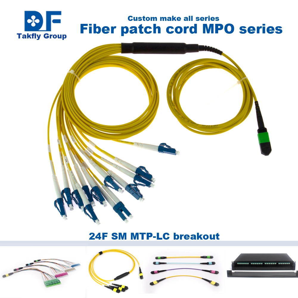 12/24f Fiber Jumper of MPO-LC Breakout MPO Patch Cord