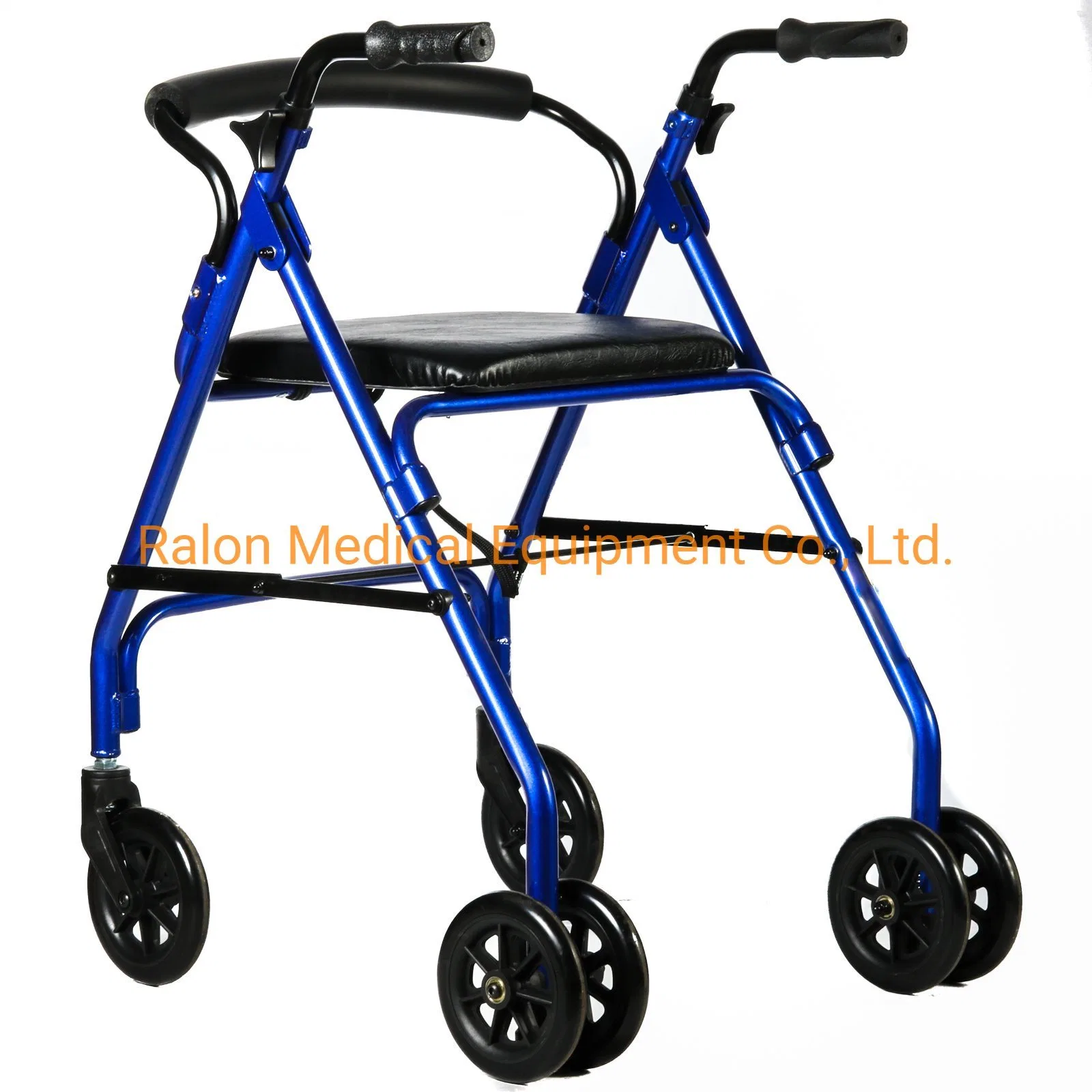 Press Braking Type Aluminum Rollator with Comfortable Sponge Seat