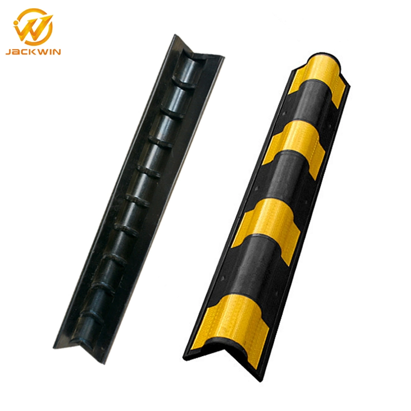 Rounded Edge Reflective Wall Protector Rubber Corner Guard Rubber Garage Wall Corner Guard for Sale