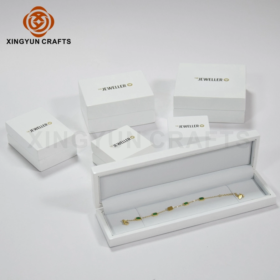 Simple Classic Wooden Box Design White Glossy Finish Jewelry Set Box Perfume Box Cosmetics Box