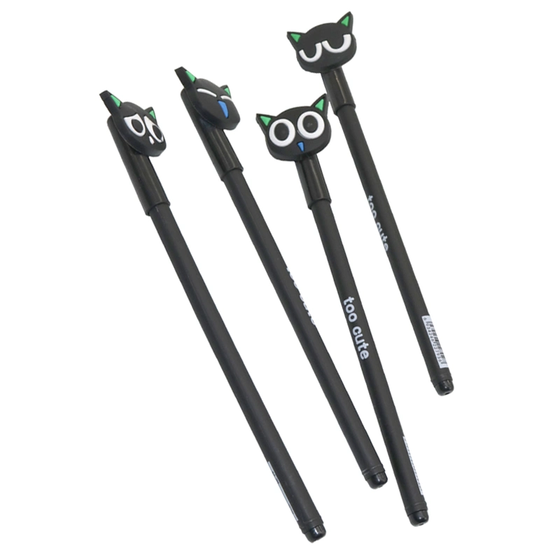 Hot Sale Cute Kawaii Black Cat Gel Pen 0.38mm Stationery