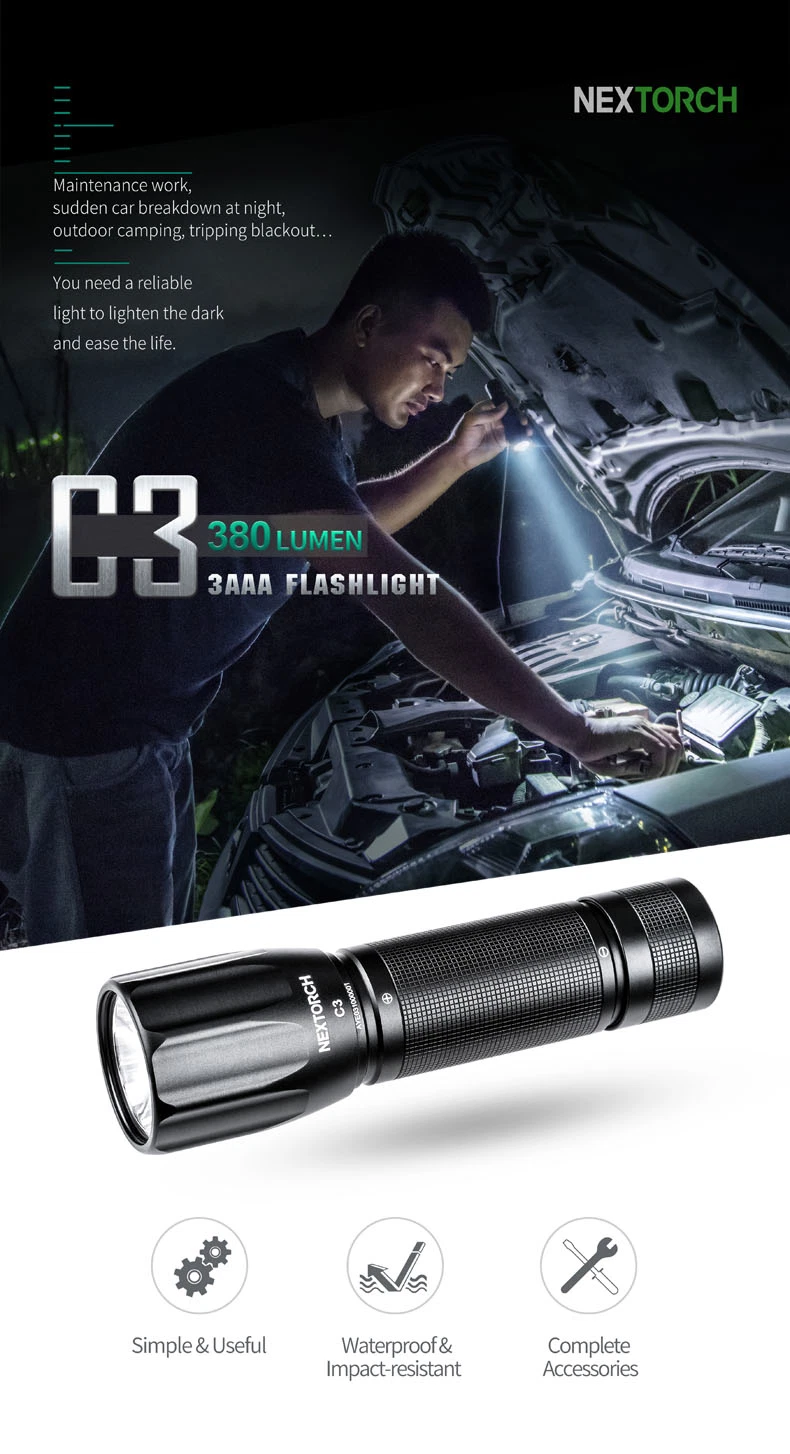 C3 Nextorch Hardware Flashlight for Workers Home Use High quality/High cost performance  Torch