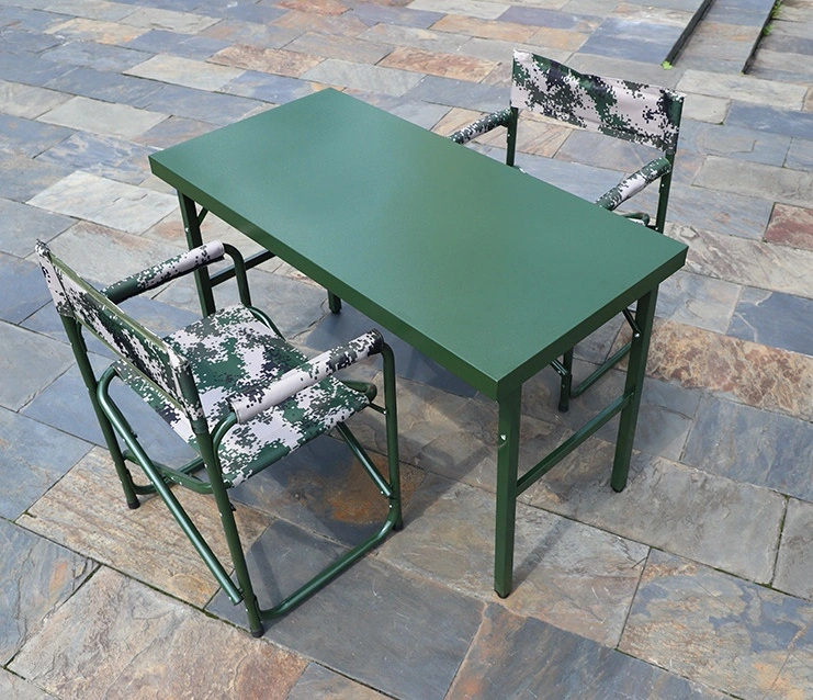 Militry Style Folding Table and Chair Training Table Iron Table