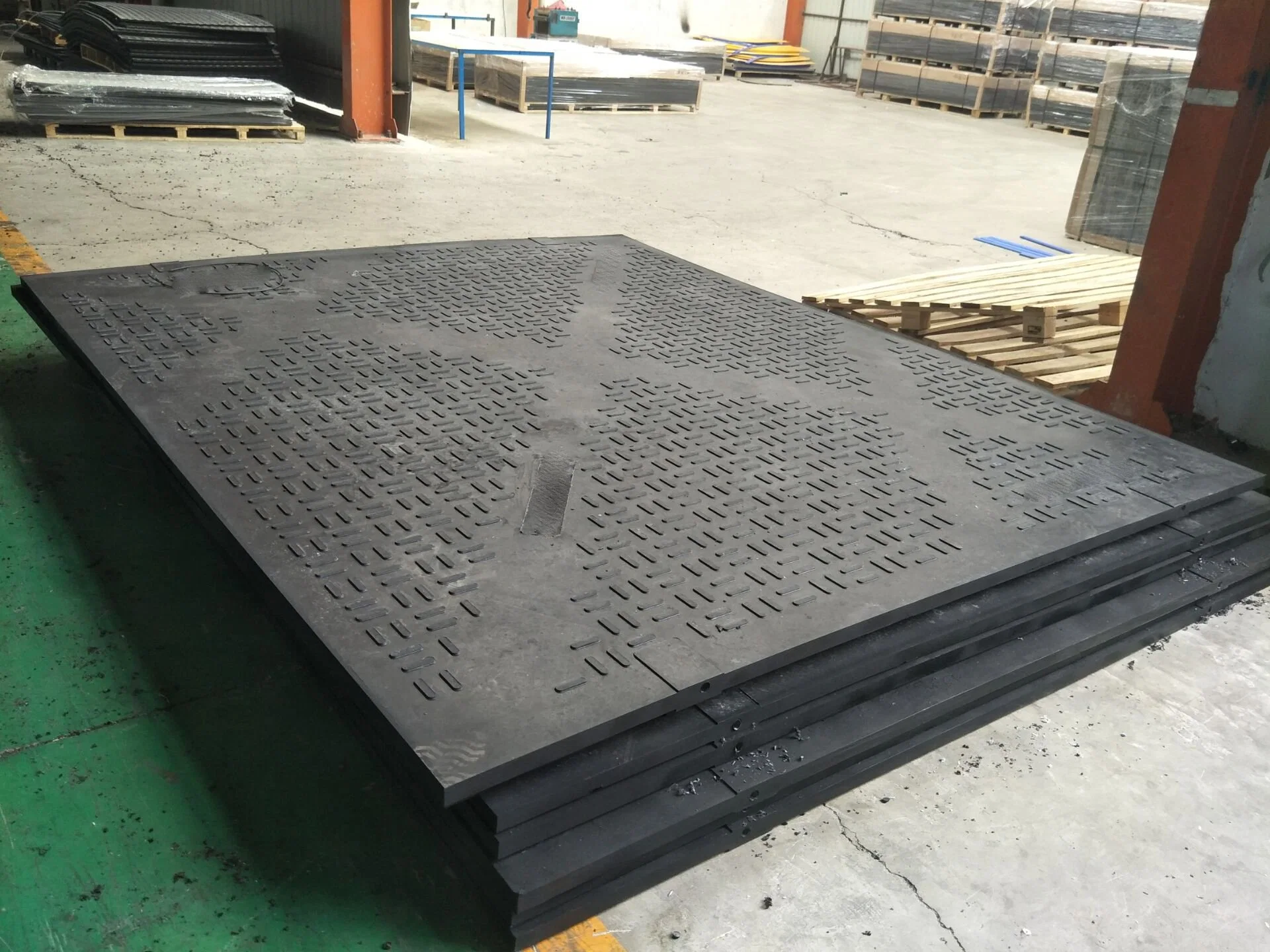 3000X2500X40mm UHMWPE Ground Cover Camping Mats, HDPE Ground Mats for Heavy Equipment