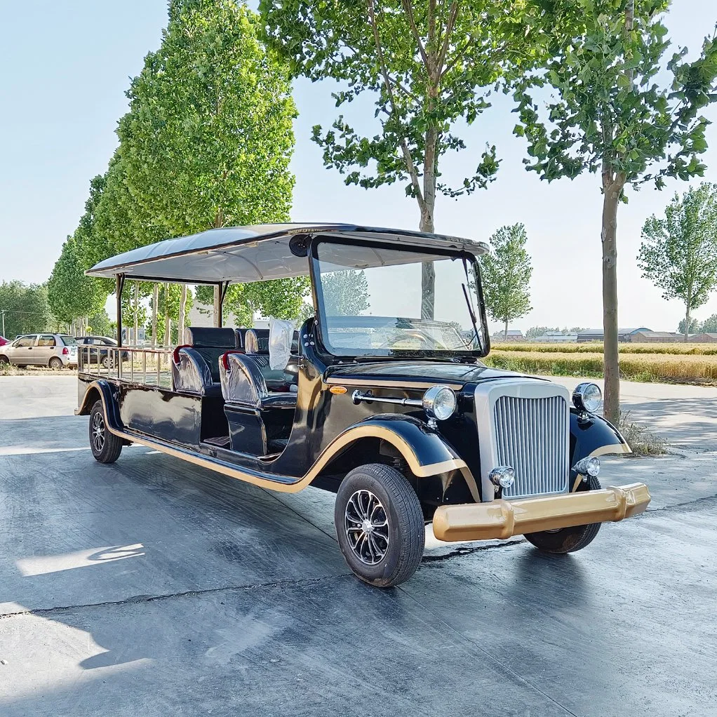 Voiture classique vintage électrique à 5 places bon marché avec benne à cargaison.