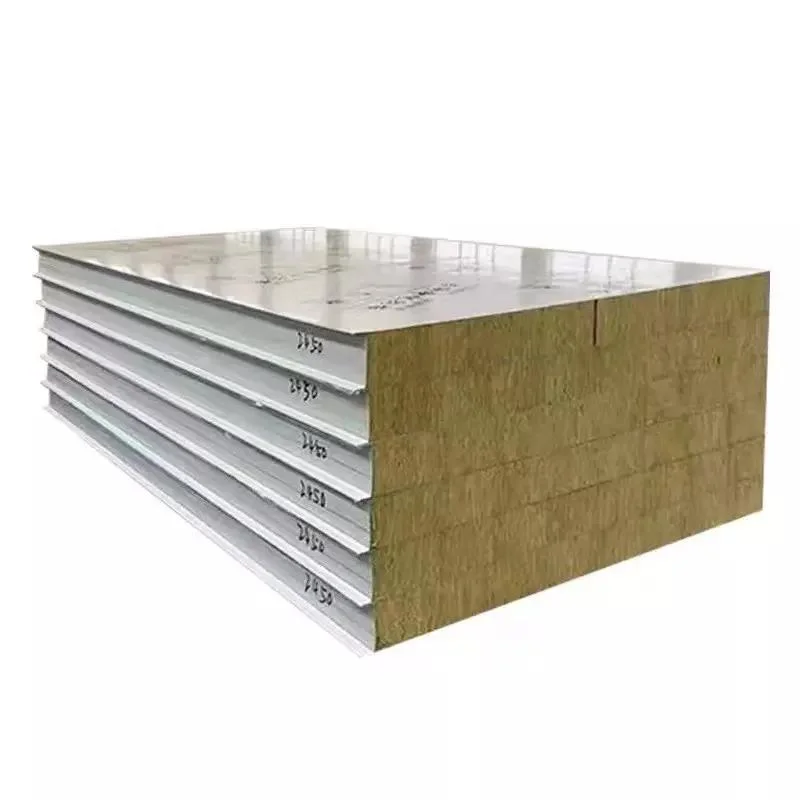 Construction Exterior Interior Sound Insulated Width 1150mm EPS/PU/PIR/Rock Wool/Glass Wool Sandwich Panel