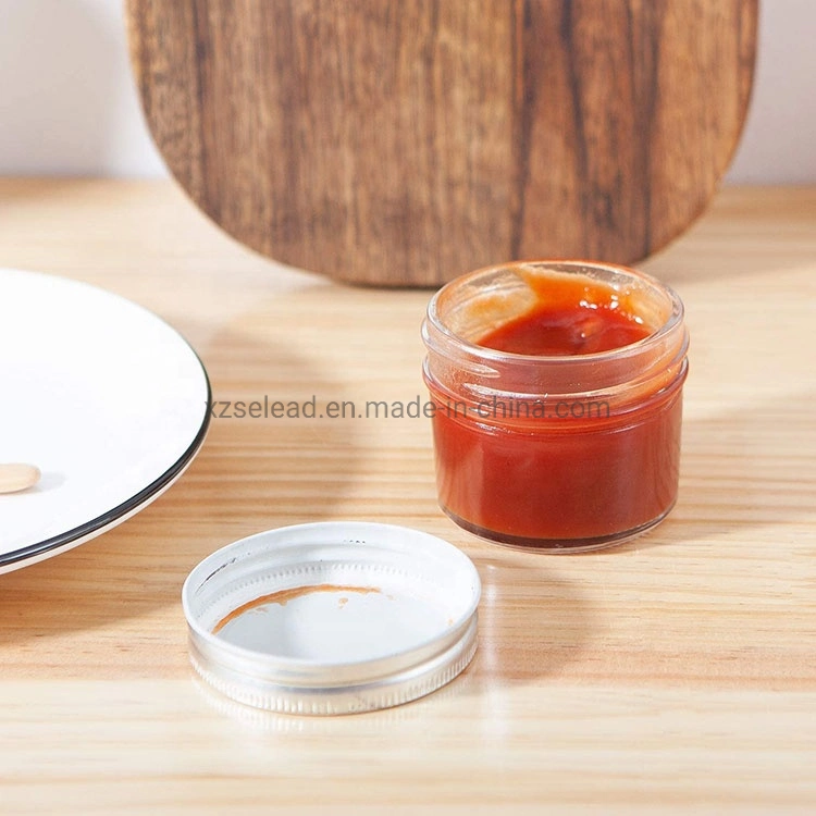 Custom Mini Runde 120ml Mason Jars Klarglas Lebensmittel Lagerung Behälter für Süßigkeitengelee