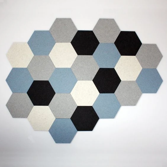 Hexagon 100% Polyester Self Adhesive Wall Acoustic Panel