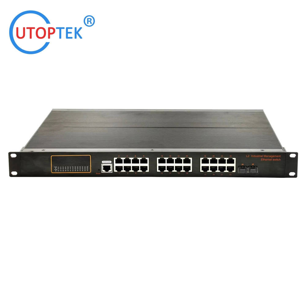 Industrial L2 Managed Rack Mount Full Gigabit 24-Port Poe+2g SFP, Built-in Power 400W 24port Switch