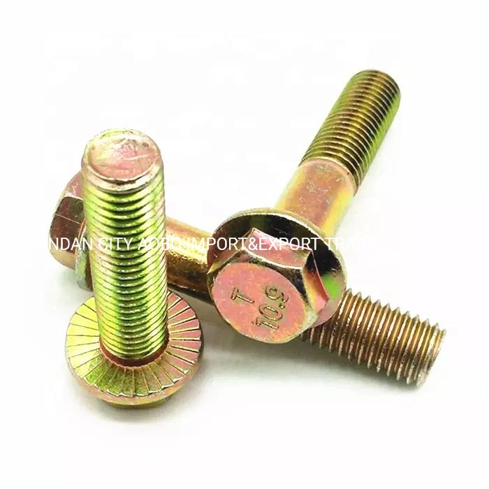 ISO4162/ DIN9621/En1665 M20 Fastener Full Thread Serrated Hexagon Hex Head Flange Bolt