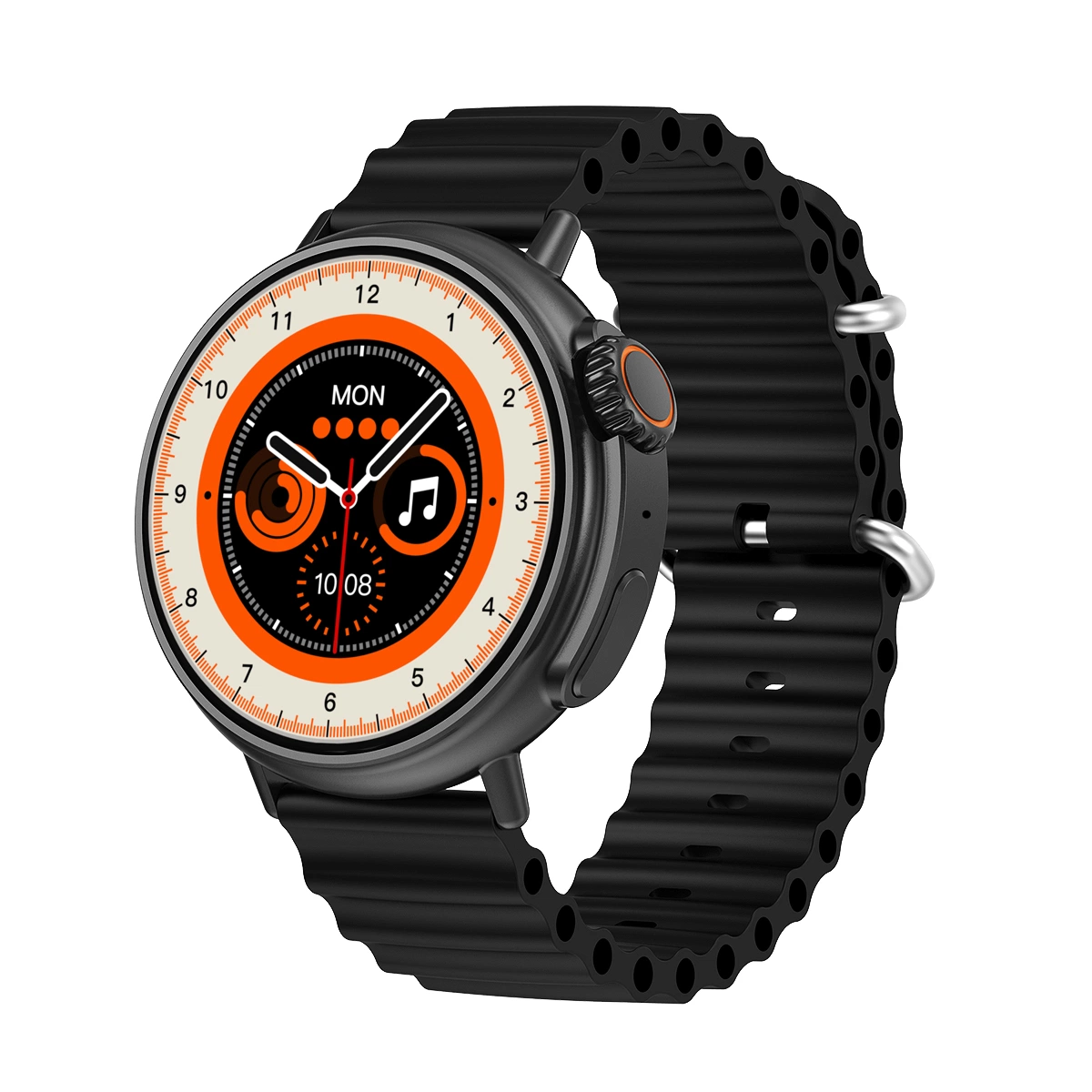 Mt30 Smart Watch de pantalla redonda 2023 Bt llama a la frecuencia cardiaca Monitor IP68 Waterproof NFC Health Smartwatch Mt30