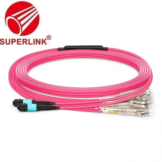 MTP Om4 Multimode Breakout Cable Fiber Optic Patch Cord Jumper