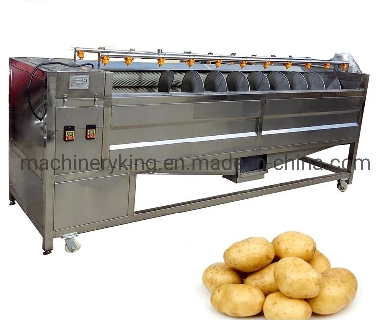 Kohlrabi Celeriac Sweet Potato Beetroot Spiral Drum Potato Abrasive Roller Peeler Peeling Polishing Machine