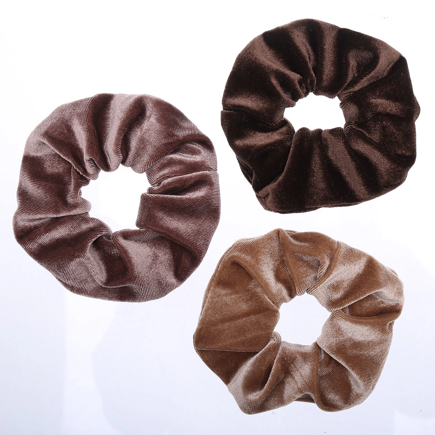 Colorful Elastic Velvet Scrunchies Ponytail 8cm Hair Band