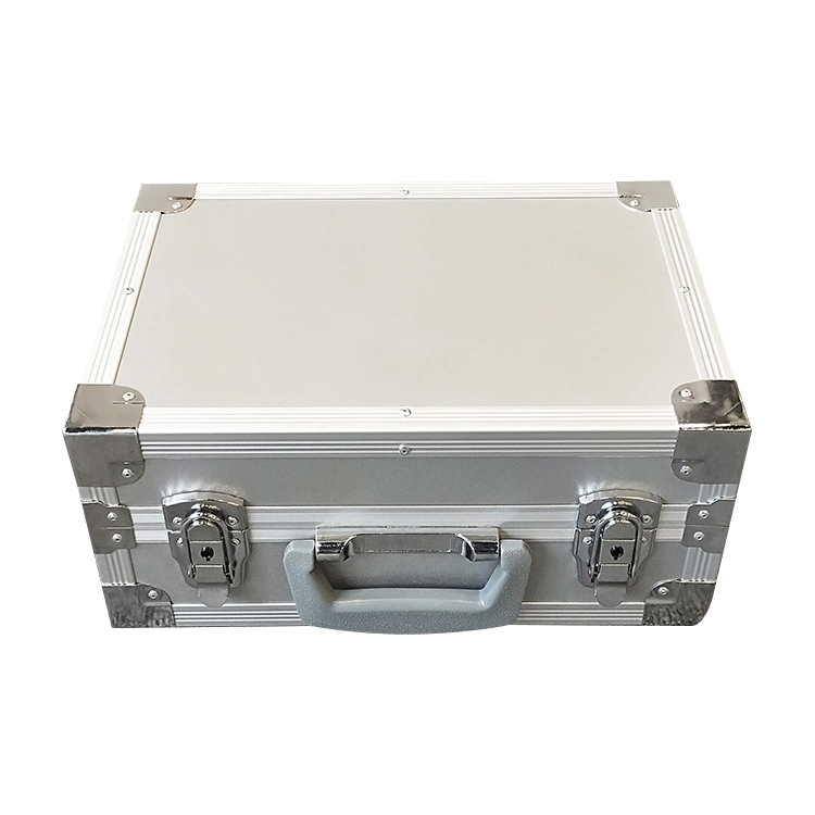 Caja de almacenamiento de cajas de transporte de aluminio plateado de tamaño personalizado