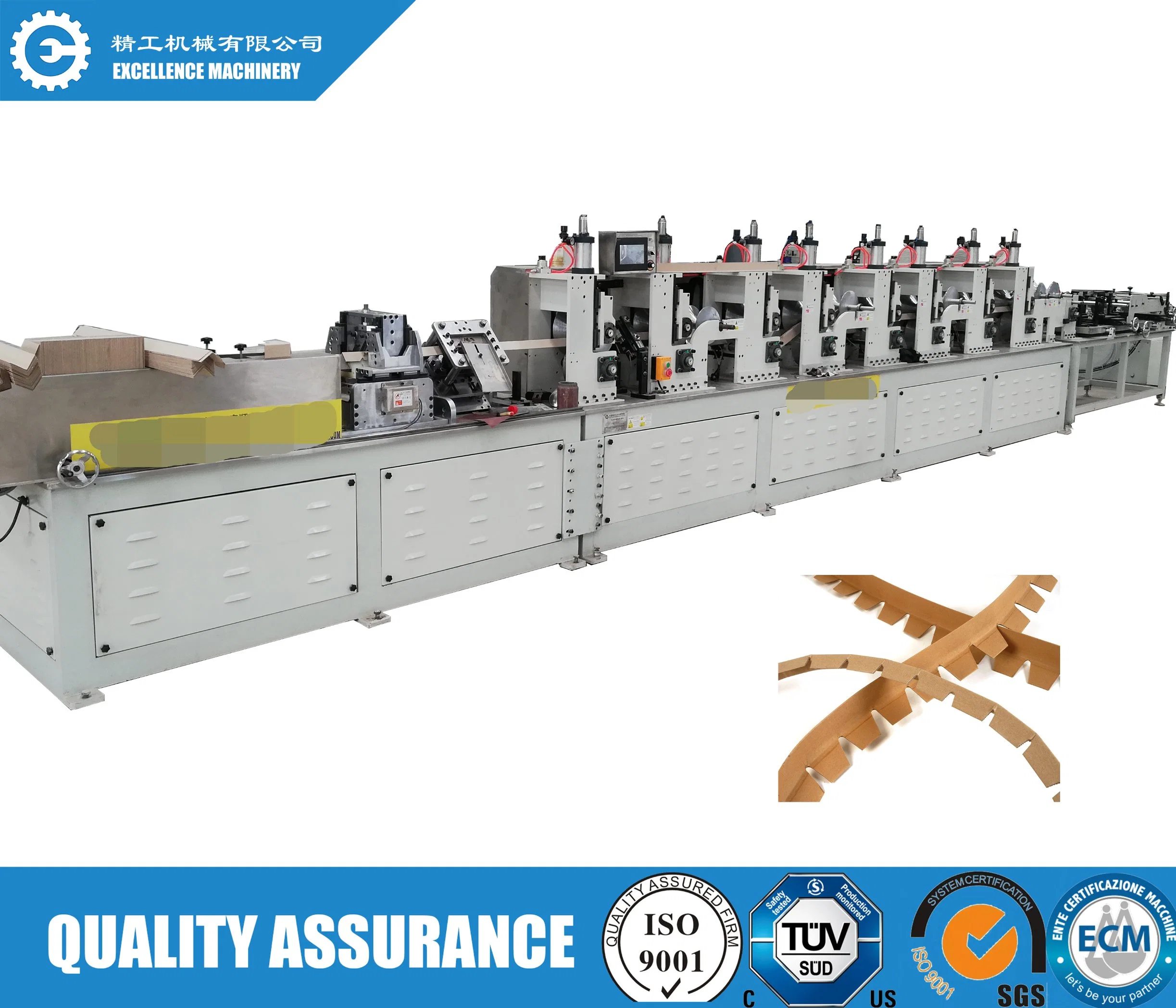 High Speed Paper Edge Protector Machine with Online Punching Device