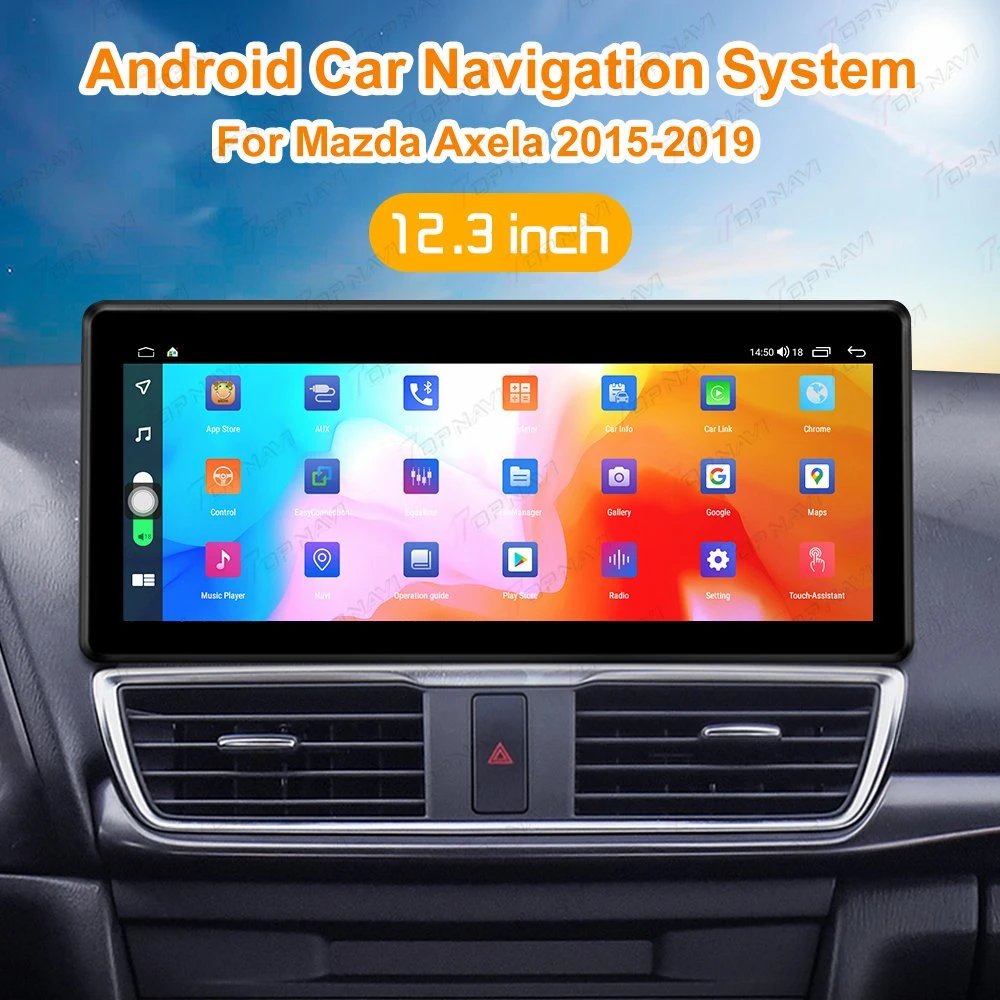 12.3 pouces pour Mazda Axla 2015-2019 Android car radio Multimedia Navigation du lecteur GPS CarPlay