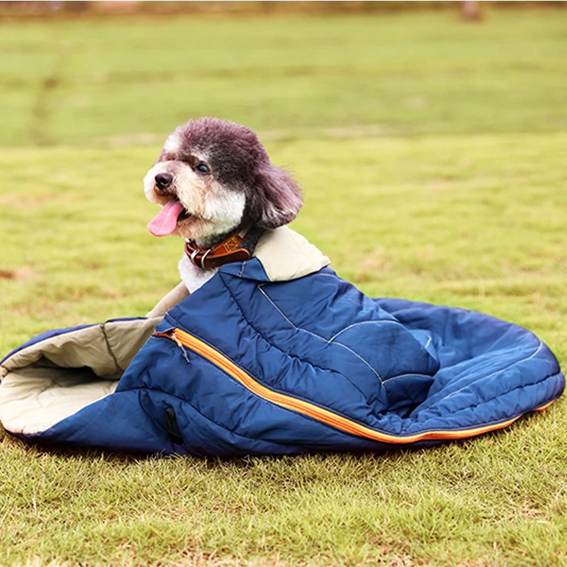 Outdoor Water-Repellent Warm Portable Pet Sleeping Bag with Zipper