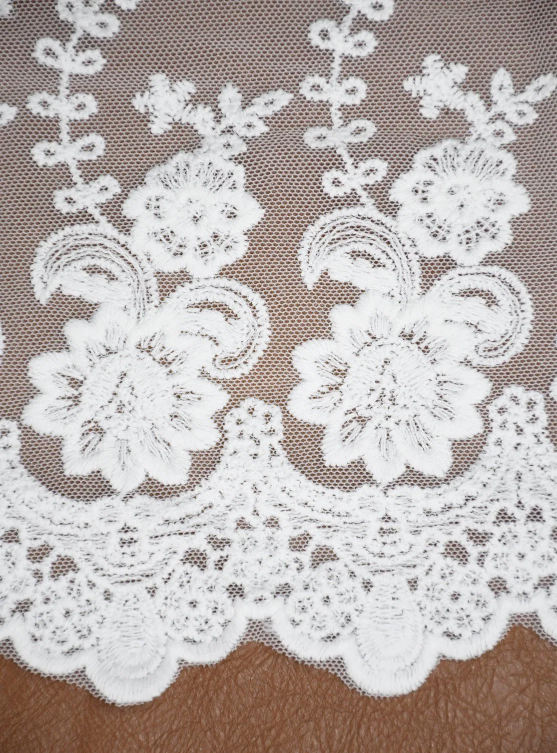 Mesh Fabric Embroider Cotton Lace