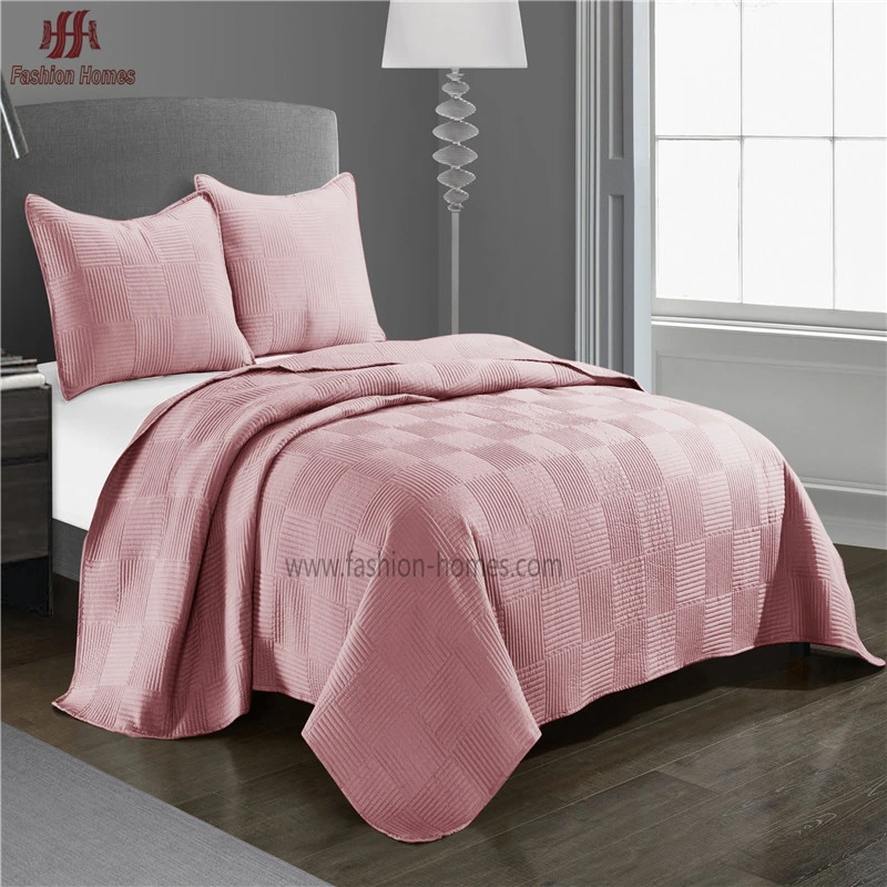 Wholesale/Supplier Printed Bedding Set F-4473 100% Polyester Microfiber Embroidery Bedspread and Quilting Coverlet Set