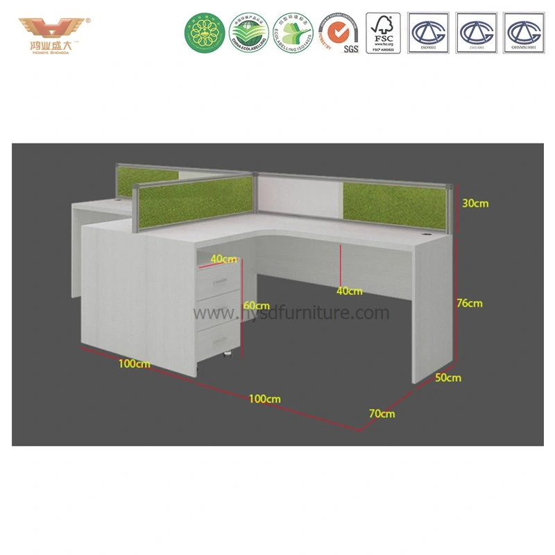 Nouveau bureau commercial Bureau en bois poste de travail bureau pour 4 personnes