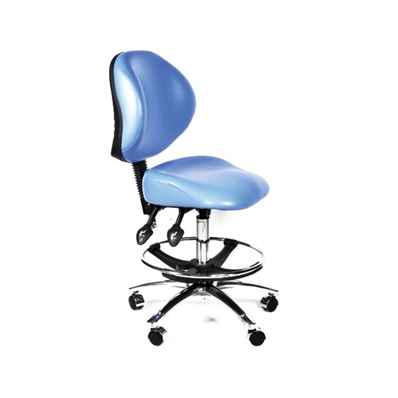 Dental Clinic Use Ergonomic Micro Fiber Leather Furniture Assistant Dental Stool Chair