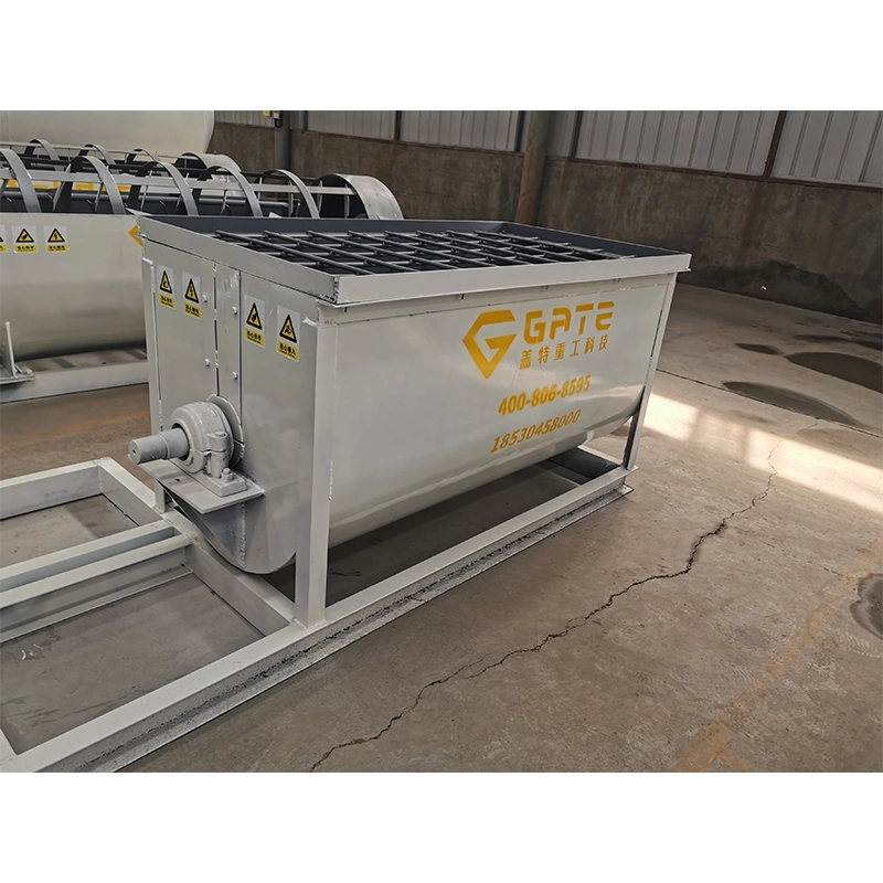 Gate New Design Chemical Fertilizer Horizontal Feed Mixer