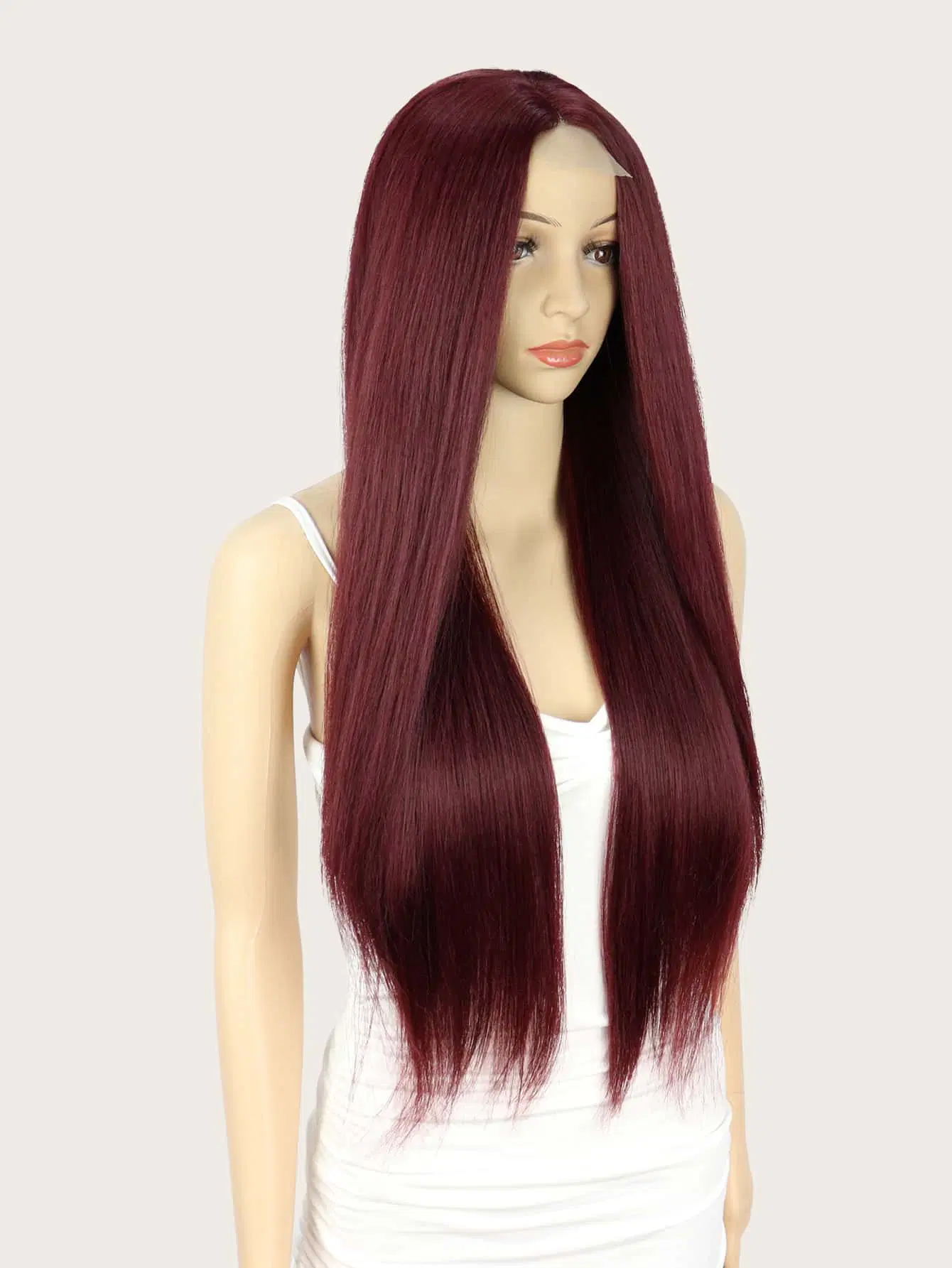 Hair Extension Swiss Lace Long Straight Wig Synthetic Lace Wigs 150% 180% Density High Temperature Heat Resistant Middle Part