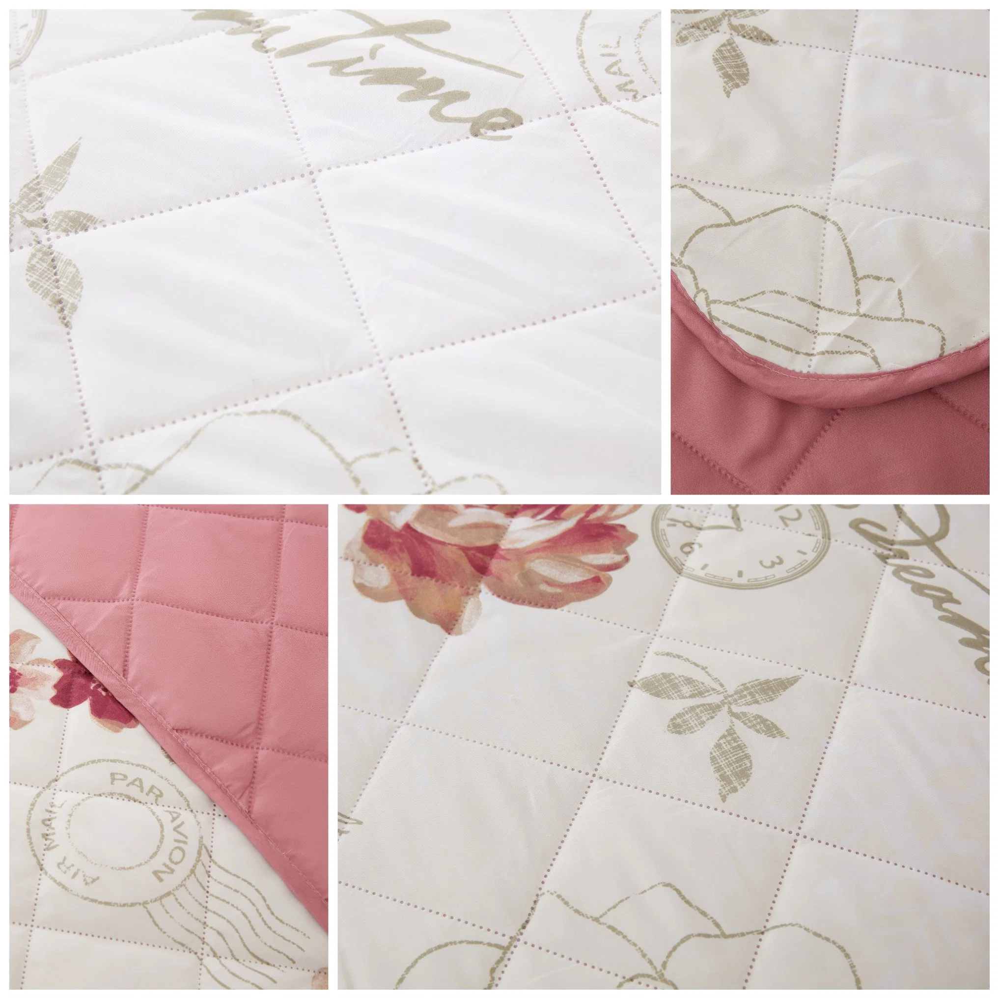 High quality/High cost performance  Pink Color All Season Polyester Bamboo Viscose Quilt Spring Comforter