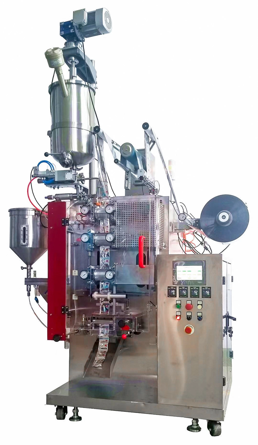 Full Automatic Packaging Packing Machinery Packet Vertical Sachet Instant Noodle Seasoning /Powder/Oil/Tomato Paste/Sauce/Food/Liquid/Flow/ with Servo Motors