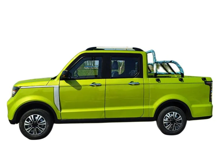 Four-Door Double-Row Pickup Electric Car with Reversing Image and Trunk