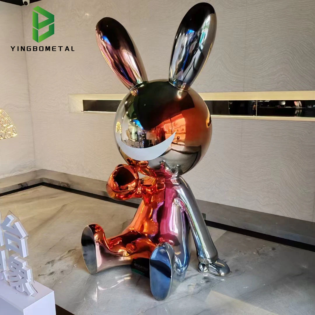 Multi-Color лобби гостиницы компании стойкой мягкий оформление заяц скульптура интерьер