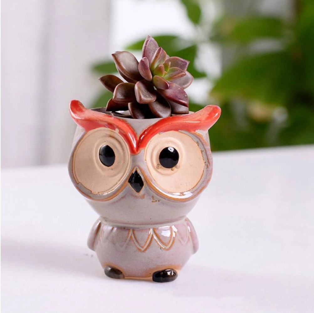 Wholesale/Supplier Cute Mini Succulent Plant Owl Flowerpot Wholesale/Supplier Cheap Flower Pots Ceramic