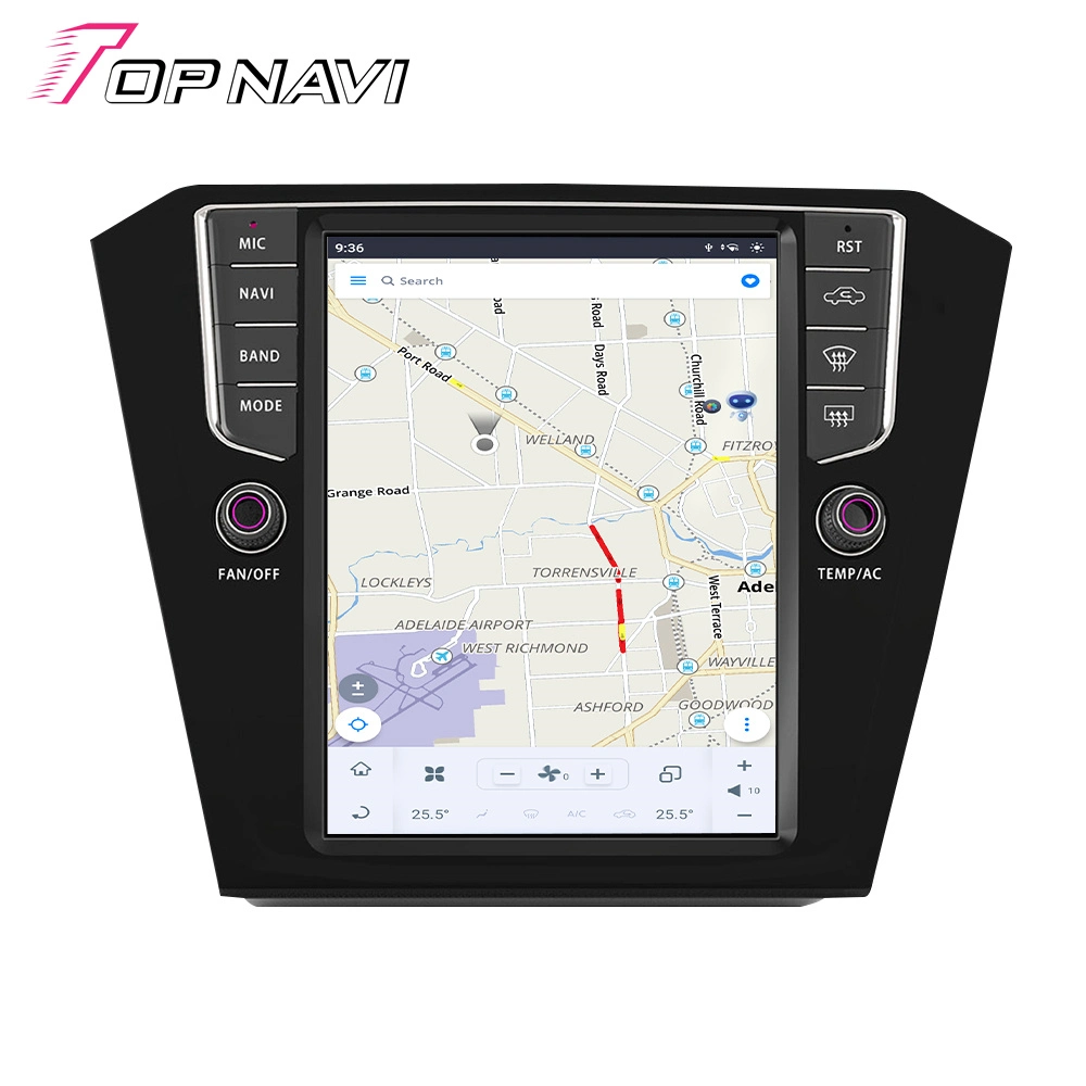 Topnavi 9.7inch IPS Touch Screen 4GB RAM 64GB Flash Android Tesla Car Radio GPS Player for Volkswagon Magotan 2017 - 2018