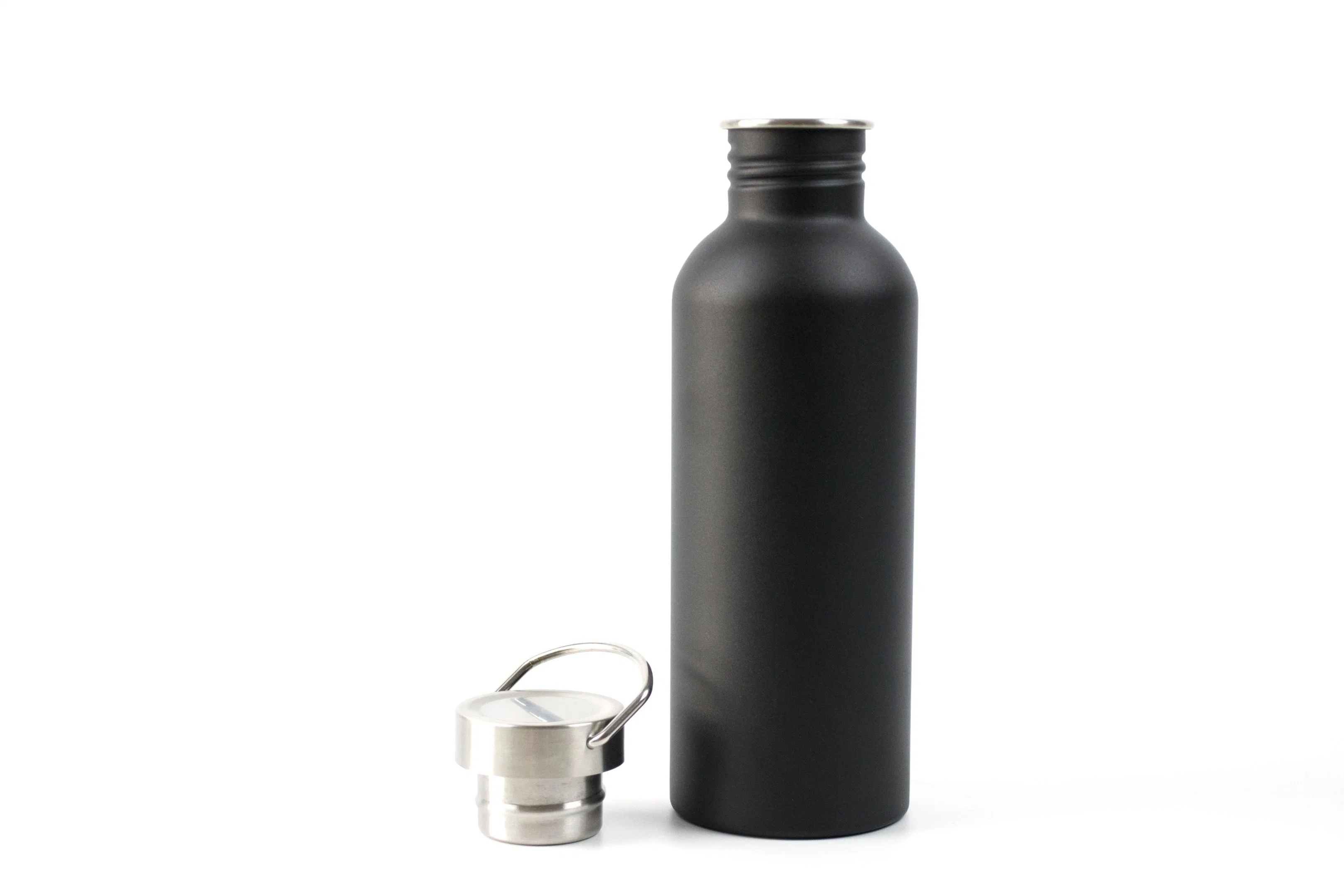 Single Wall Liquids Bottle 1L Bulk Stainless Handle with Mouth Drink Bottle Coofee Water Flask with PP or Ss Lids