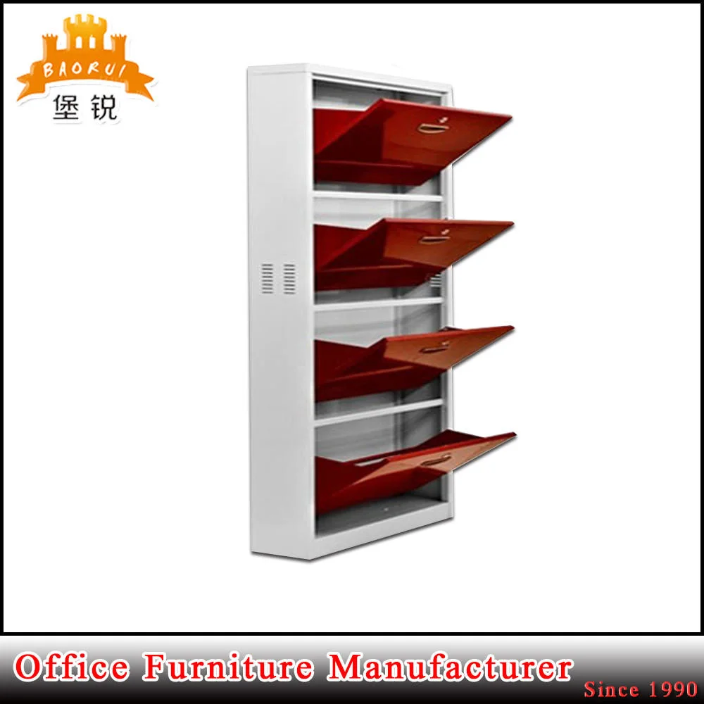 Jas-036b Low Price Style Furniture Customized Steel Lockable Shoe Cabinet